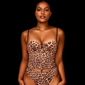 Honey Birdette Leopard Bustier 30G